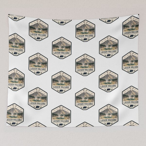 Item preview, Lassen Volcanic National Park Vintage Hiking Travel Badge designed and sold by TravelersGems.