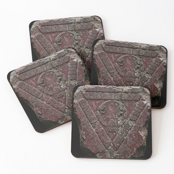 Item preview, Runestone Wolf Moon Elder Futhark Runes designed and sold by darudcraft.