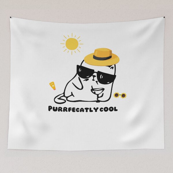 Item preview, Purrfectly Cool summer cat designed and sold by teeNova Wear.