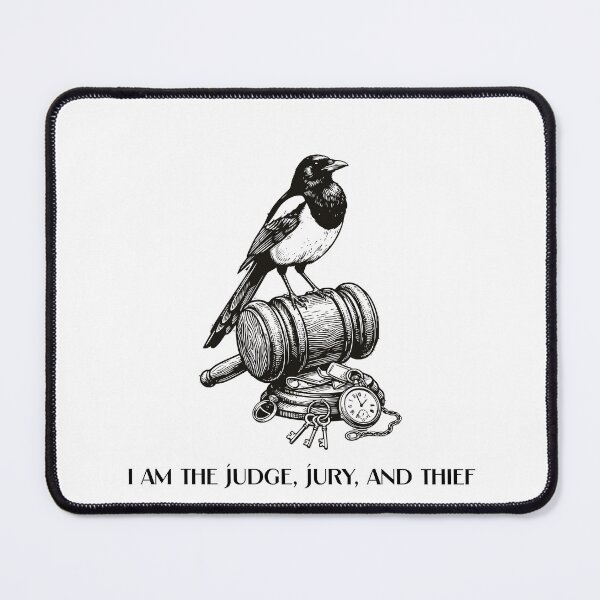 Item preview, Magpie Judge Jury Thief Illustration designed and sold by Tin Robot Co..
