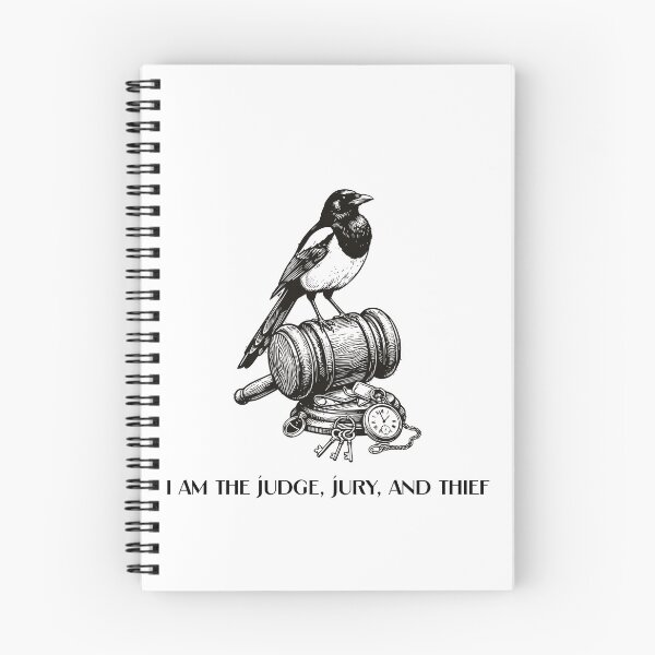 Item preview, Magpie Judge Jury Thief Illustration designed and sold by Tin Robot Co..