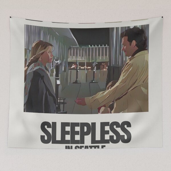 Item preview, Sleepless In Seattle Original Custom Vintage Movie Poster Wall Art designed and sold by Cool Robot Bro..