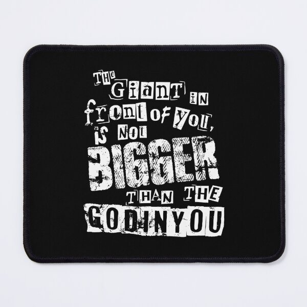 Item preview, The Giant In Front Of You Is Not Bigger Than The God In You Christian Faith designed and sold by PixlCrypt.