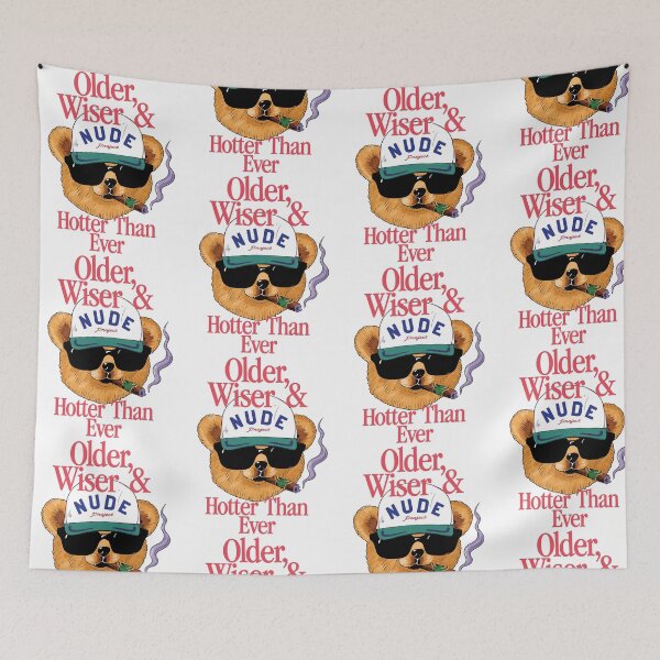 Item preview, Older Wiser And NUDE Hotter Than Ever Funny Bear Cigarette designed and sold by PixlCrypt.
