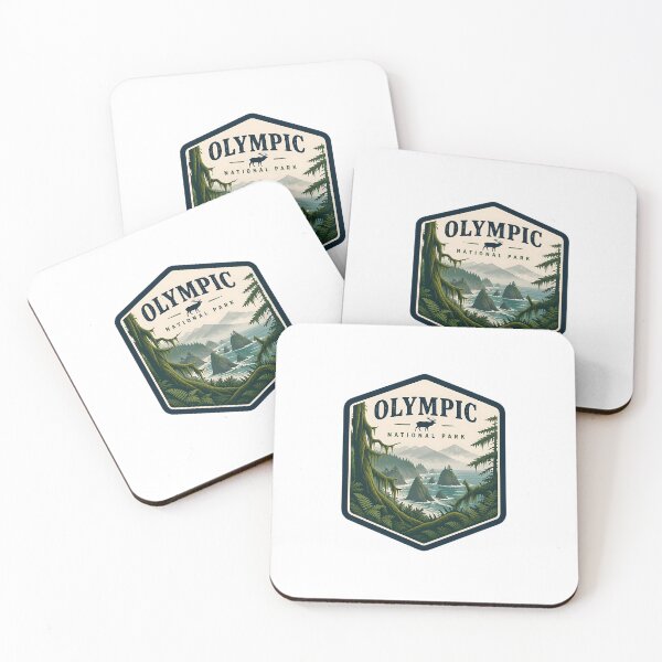 Item preview, Olympic National Park Vintage Hiking Travel Badge designed and sold by TravelersGems.