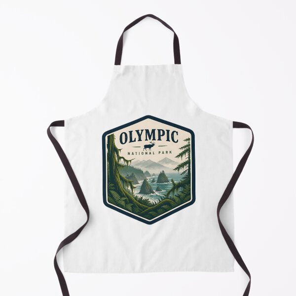 Item preview, Olympic National Park Vintage Hiking Travel Badge designed and sold by TravelersGems.
