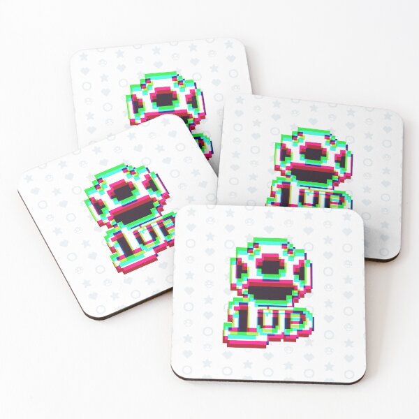 Item preview, 1up Mushroom Negative Synthwave 4 designed and sold by animinimal.