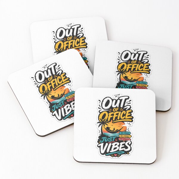 Item preview, Out of Office Just Vibes Retro Sunset Sticker designed and sold by Stickershutter.