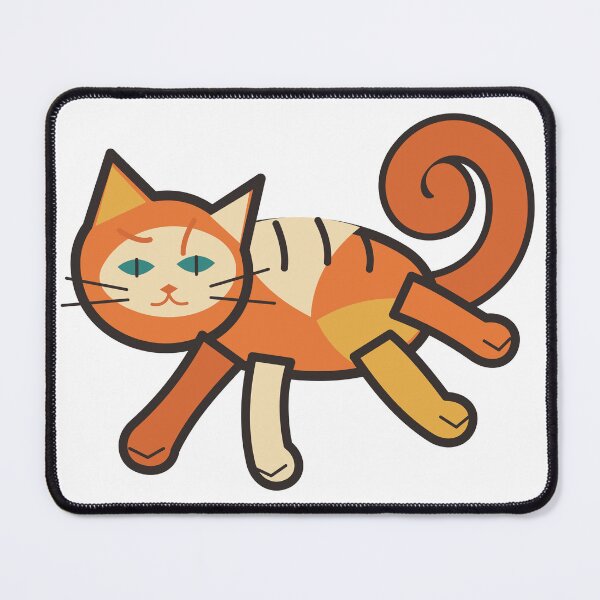 Item preview, Playful Orange Cat – Mid-Century Modern Feline Art designed and sold by WORN.THOUGHTS.