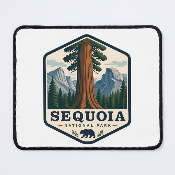 Item preview, Sequoia National Park Vintage Hiking Travel Badge designed and sold by TravelersGems.
