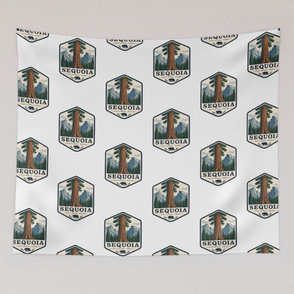 Item preview, Sequoia National Park Vintage Hiking Travel Badge designed and sold by TravelersGems.