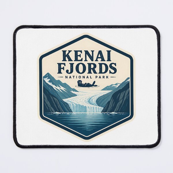 Item preview, Kenai Fjords National Park Vintage Travel Badge designed and sold by TravelersGems.