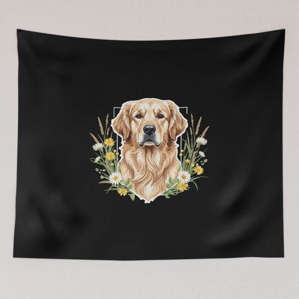 Item preview, Golden Retriever Dog Lover Pet Owner Canine Floral designed and sold by PopStars1993.