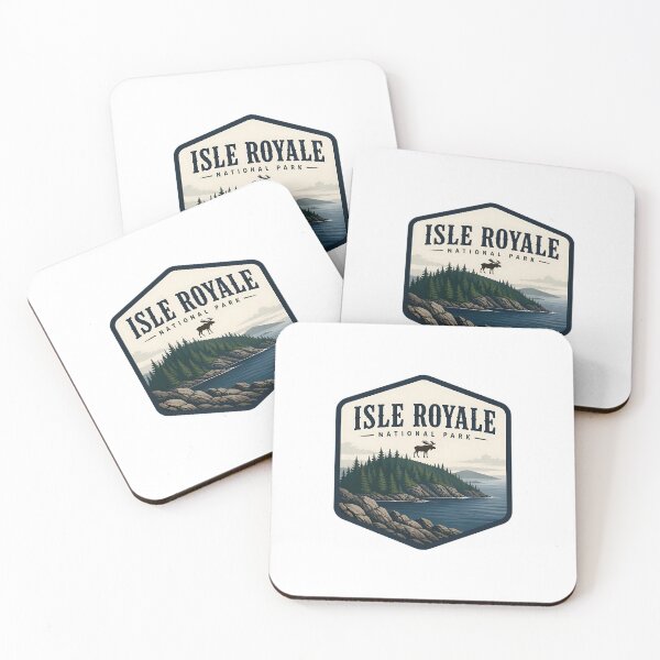 Item preview, Isle Royale National Park Vintage Hiking Travel Badge designed and sold by TravelersGems.