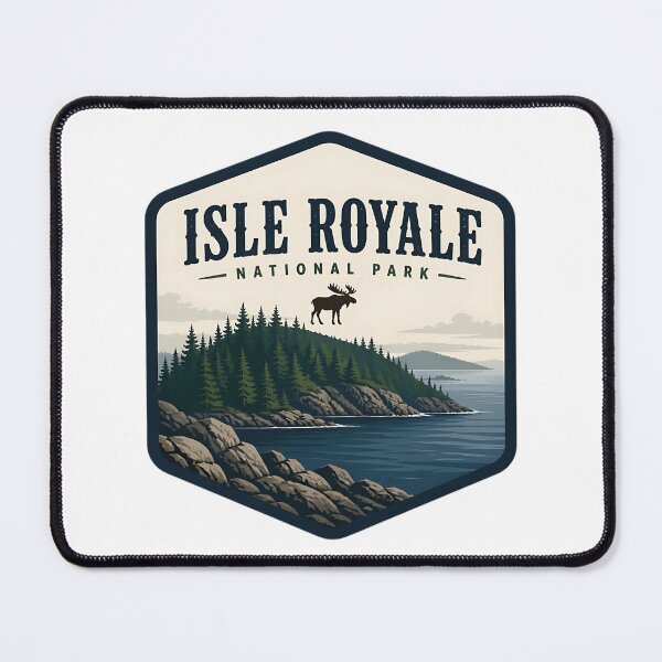 Item preview, Isle Royale National Park Vintage Hiking Travel Badge designed and sold by TravelersGems.