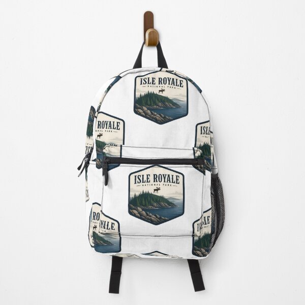 Item preview, Isle Royale National Park Vintage Hiking Travel Badge designed and sold by TravelersGems.
