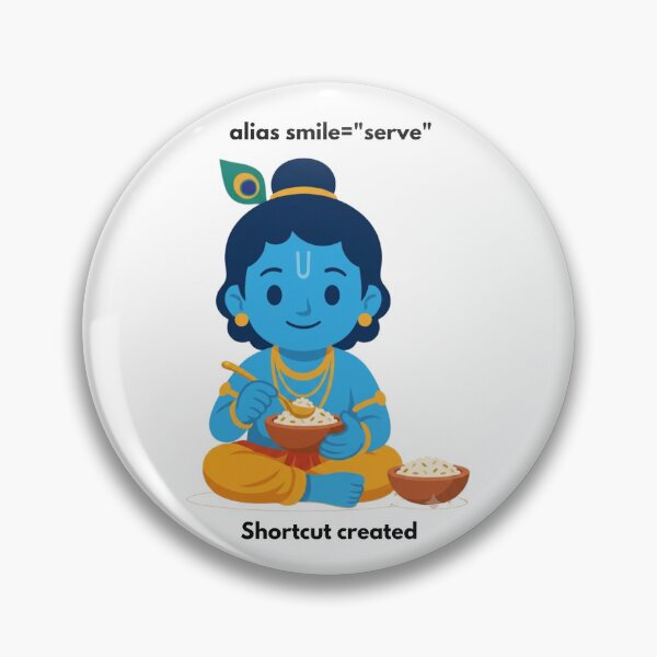 Item preview, alias smile='serve' | Linux Developer Sticker | Tech Humor designed and sold by BhaktiByte.