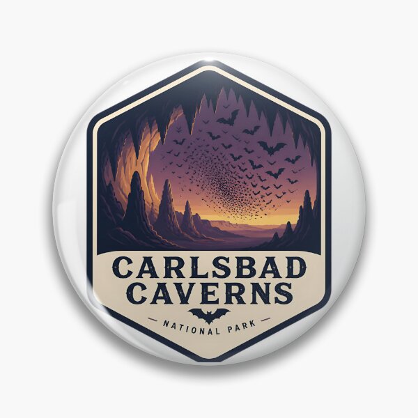 Item preview, Carlsbad Caverns National Park Vintage Cave Badge designed and sold by TravelersGems.