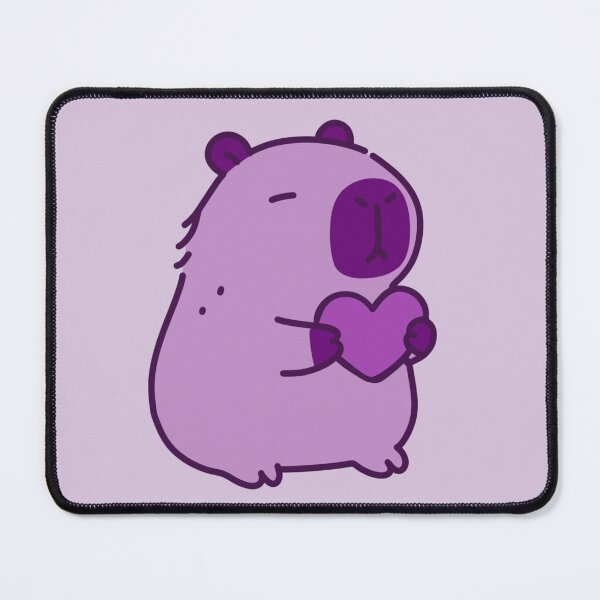 Item preview, Purple Capybara Holding Heart designed and sold by Purple Capybara Designs.