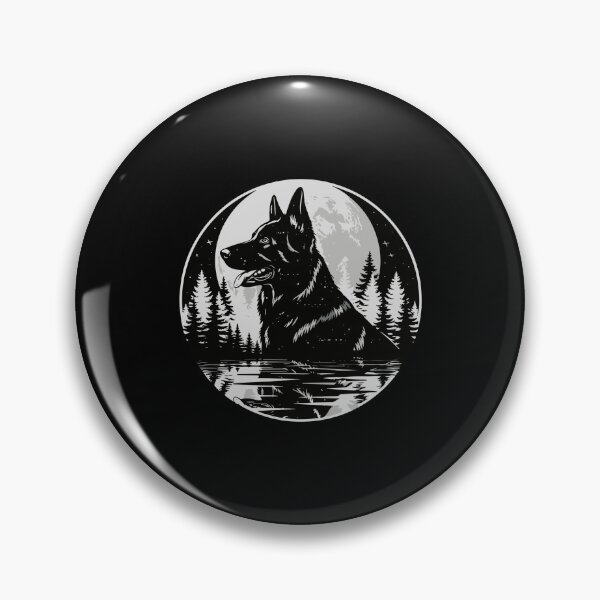Item preview, German Shepherd Dog Lover Moonlight Forest Nature Pet Owner designed and sold by PopStars1993.