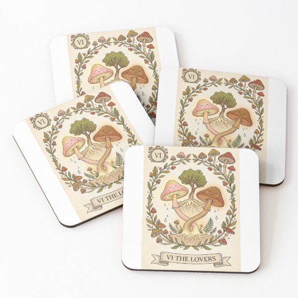 Item preview, Lovers Mushroom Tarot Card Mycelium Art designed and sold by SMARTKIT  DESIGNAGENCY.
