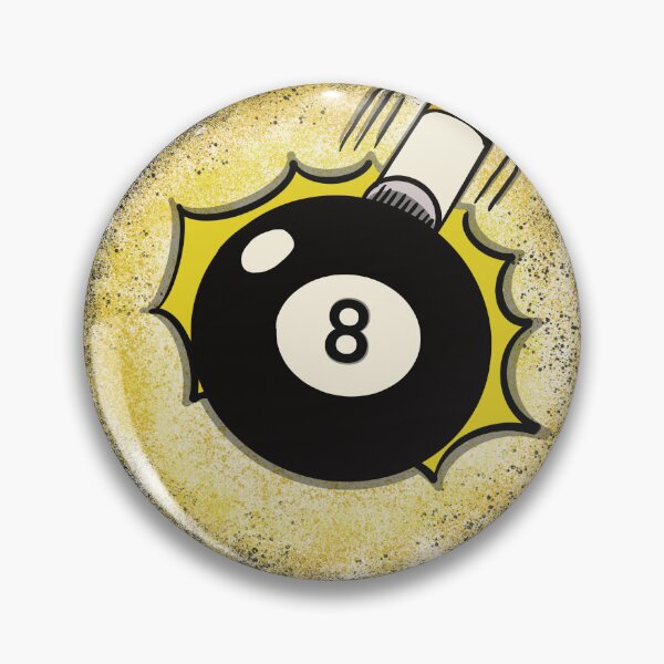 Item preview, Retro 8-Ball Pool Strike Illustration designed and sold by TAWN ILLUSTRATIONS.