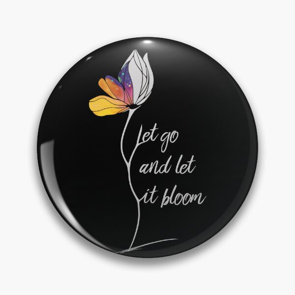 Item preview, Let Go and Let it Bloom - Inspirational Floral Quote Design designed and sold by FMproject.