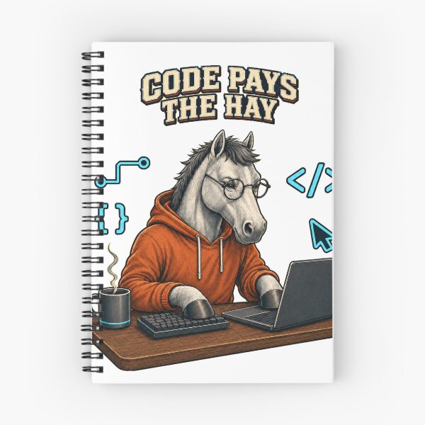Artikelvorschau, Lustiges Vintage-IT-T-Shirt-Design für einen Programmierer mit Pferd entworfen und verkauft von Kolibra.