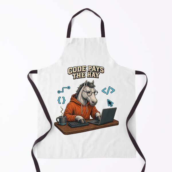 Item preview, Funny Horse Programmer Vintage IT T-Shirt Design designed and sold by Kolibra.