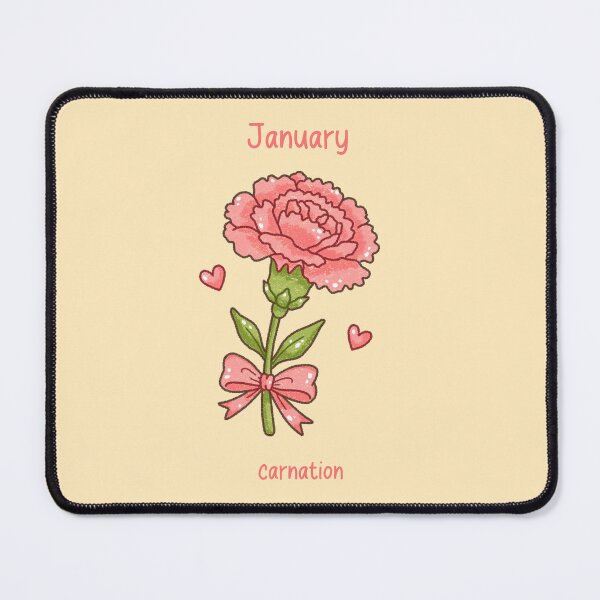 Item preview, January Birth Flower – Carnation designed and sold by TheRightNotes.