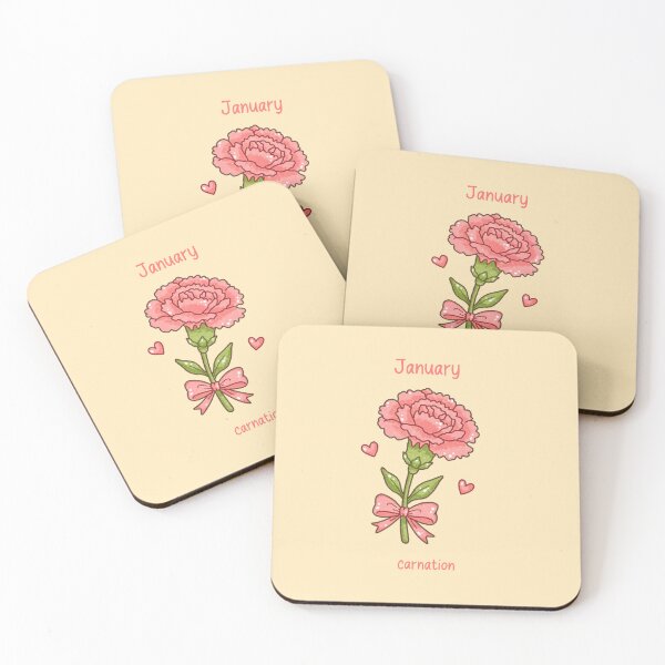Item preview, January Birth Flower – Carnation designed and sold by TheRightNotes.