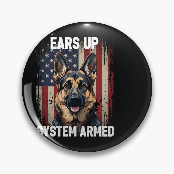 Item preview, Ears Up System Armed German Shepherd American Dog Owner K9 Police Veteran designed and sold by PopStars1993.