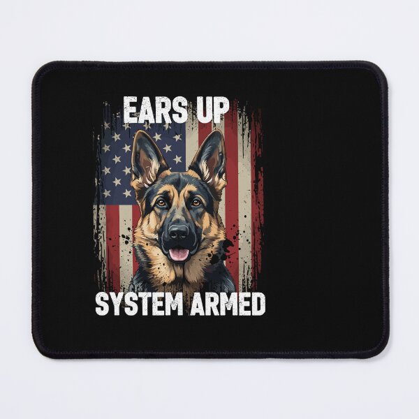 Item preview, Ears Up System Armed German Shepherd American Dog Owner K9 Police Veteran designed and sold by PopStars1993.