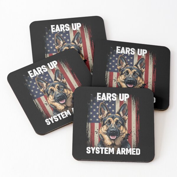 Item preview, Ears Up System Armed German Shepherd American Dog Owner K9 Police Veteran designed and sold by PopStars1993.