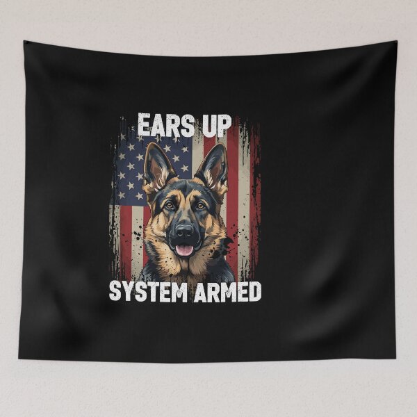 Item preview, Ears Up System Armed German Shepherd American Dog Owner K9 Police Veteran designed and sold by PopStars1993.