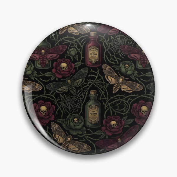 Item preview, Dark Academia Gothic Garden & Skull Moth Pattern designed and sold by 0Zetgest.