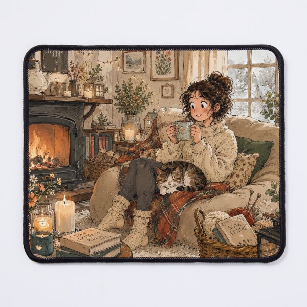 Item preview, A Cozy Evening by the Fireplace designed and sold by BlareBlare.