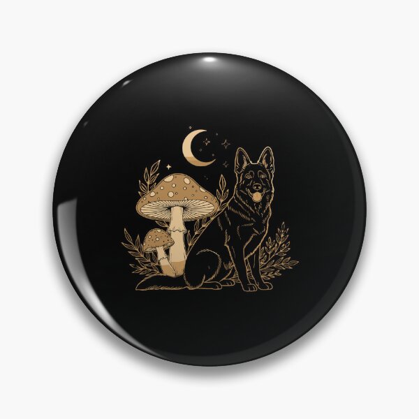 Item preview, German Shepherd Dog Mushroom Moon Celestial Witchy designed and sold by PopStars1993.