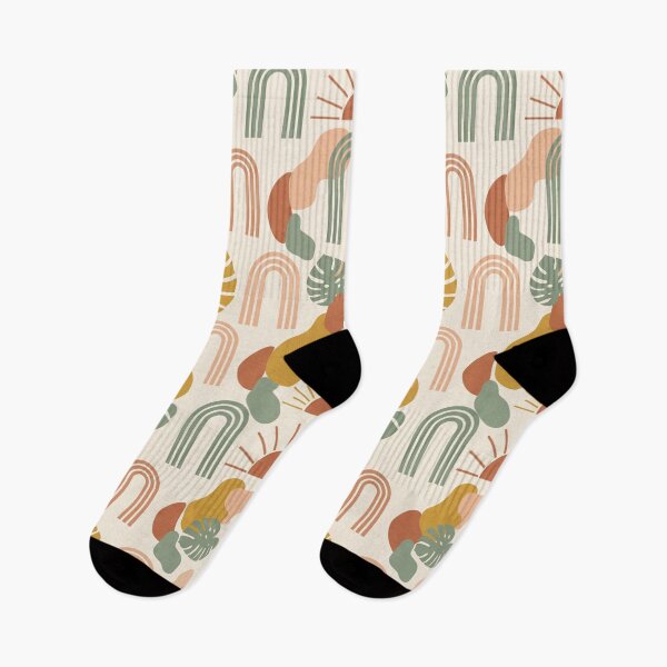 Artikelvorschau, Boho-Muster im Stil der Mid-Century-Moderne mit Sonne und Bogen entworfen und verkauft von 0Zetgest.