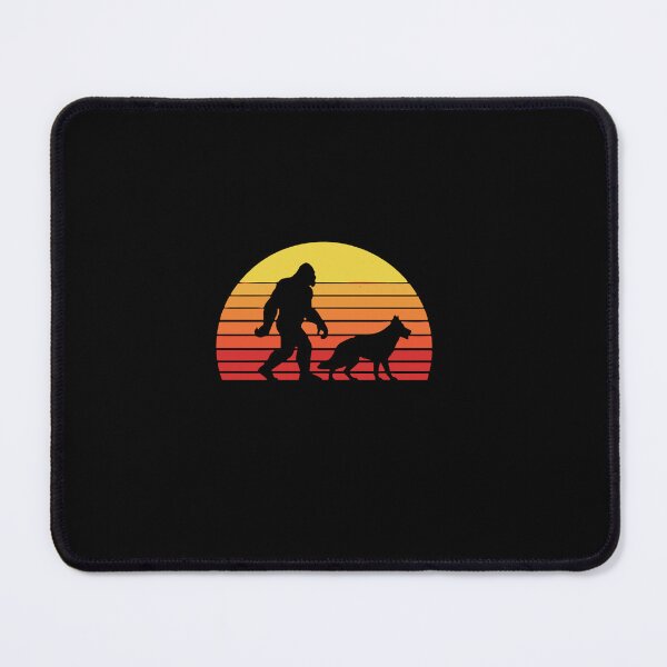 Item preview, Bigfoot Sasquatch Dog Walker Retro Sunset Hiker designed and sold by PopStars1993.
