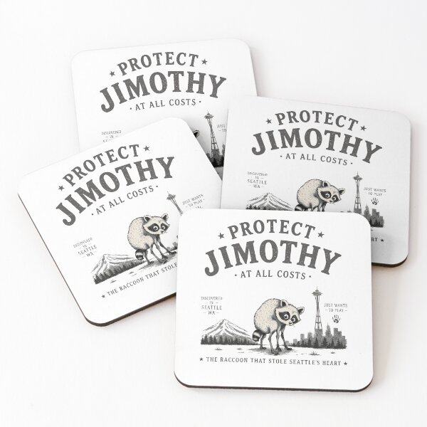 Item preview, Protect Jimothy At All Costs Funny Seattle Raccoon Washington designed and sold by PixlCrypt.