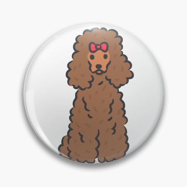 Item preview, Adorable Toy Poodle dog with red hair bow ribbon cartoon. designed and sold by monkik.