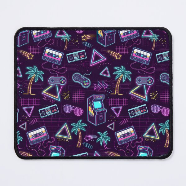 Item preview, Retro 80s Synthwave Arcade & Cassette Tape Pattern designed and sold by 0Zetgest.