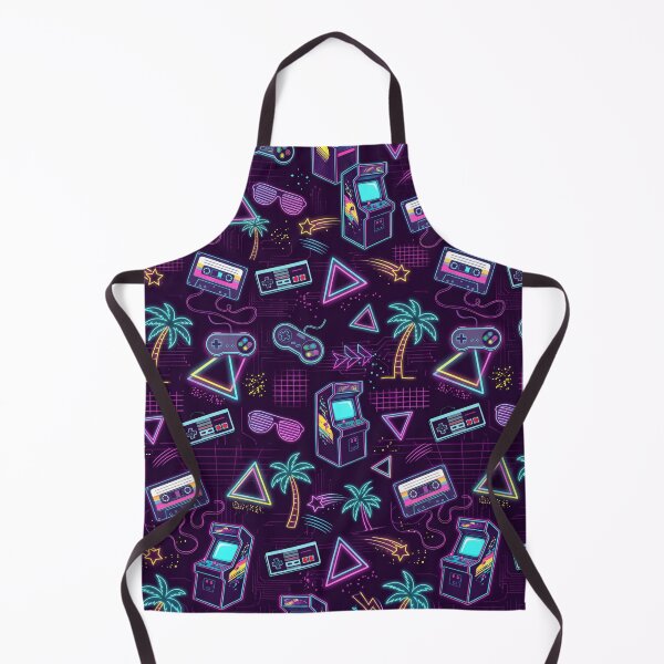 Item preview, Retro 80s Synthwave Arcade & Cassette Tape Pattern designed and sold by 0Zetgest.