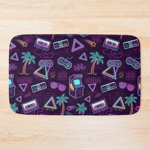 Item preview, Retro 80s Synthwave Arcade & Cassette Tape Pattern designed and sold by 0Zetgest.