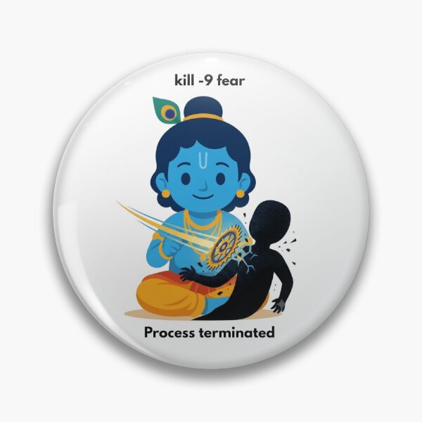 Item preview, kill -9 fear | Linux Developer Sticker | Tech Humor designed and sold by BhaktiByte.