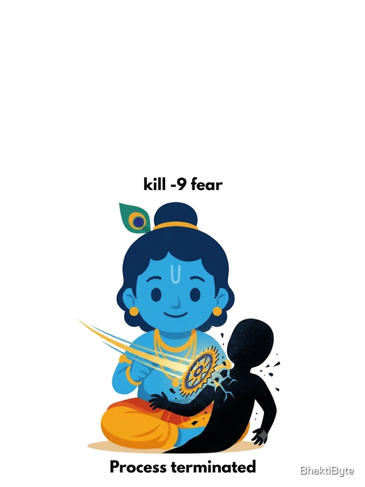 Thumbnail 4 of 4, iPhone Case, kill -9 fear | Linux Developer Sticker | Tech Humor designed and sold by BhaktiByte.