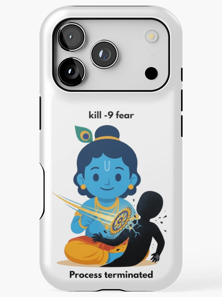 Thumbnail 1 of 4, iPhone Case, kill -9 fear | Linux Developer Sticker | Tech Humor designed and sold by BhaktiByte.