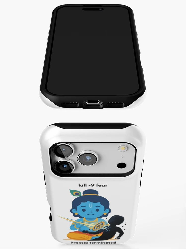 Thumbnail 3 of 4, iPhone Case, kill -9 fear | Linux Developer Sticker | Tech Humor designed and sold by BhaktiByte.