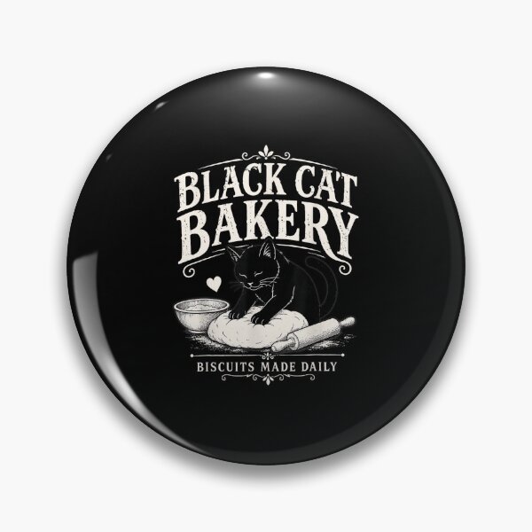 Item preview, Black Cat Bakery Biscuits Made Daily Vintage Baking Cat Halloween designed and sold by PixlCrypt.